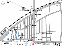 徒歩の場合の地図